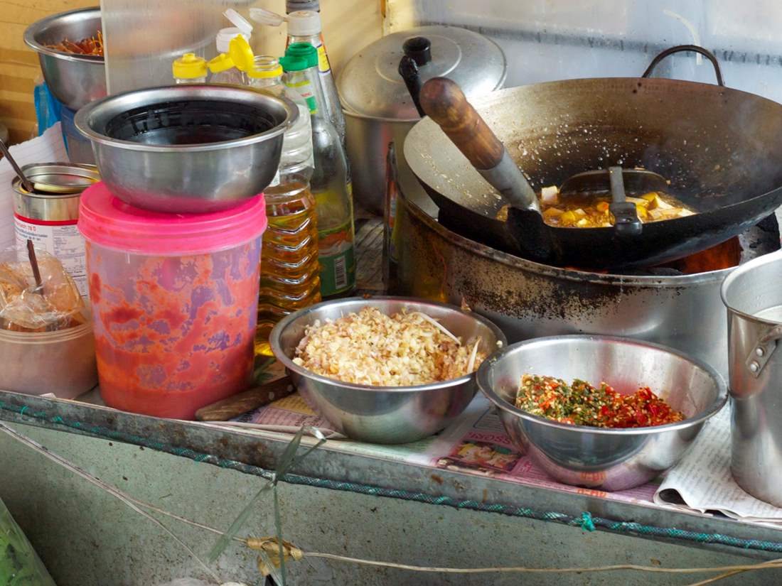 Cooking on a street